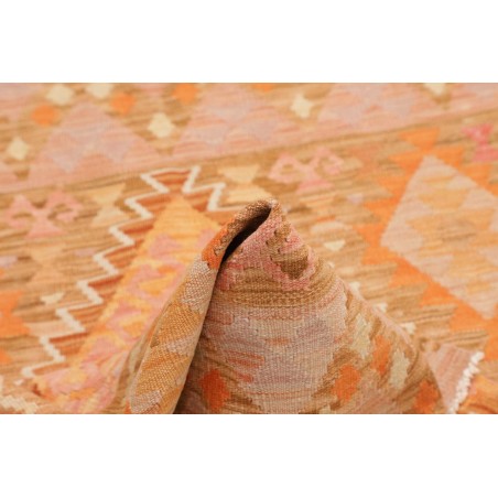 Tappeto Kilim Afghanistan marrone arancione 102x150