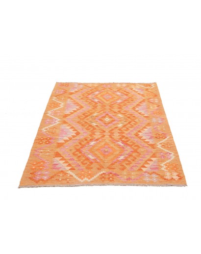 Tappeto Kilim Afghanistan arancione marrone 101x154