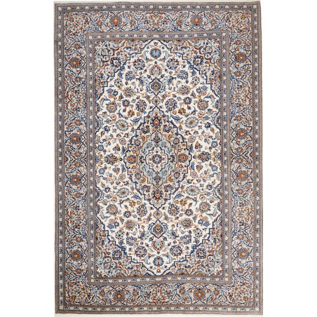 Tappeto Kashan Persia beige grigio 200x303