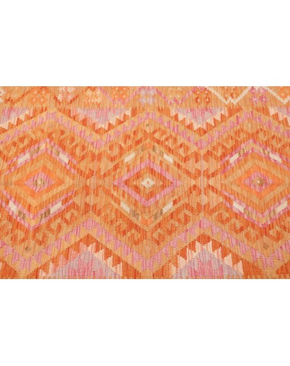 Tappeto Kilim Afghanistan arancione marrone 101x154