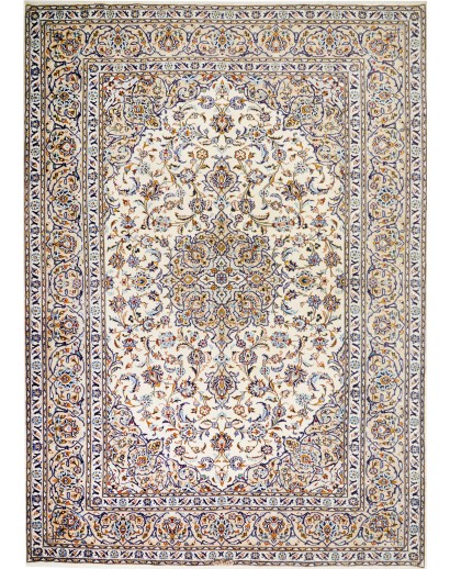 Tappeto Kashan Persia bianco grigio 257x363