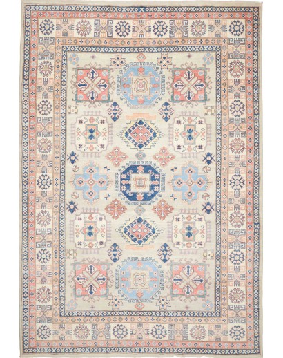 Tappeto Kazak Afghanistan bianco 203x294