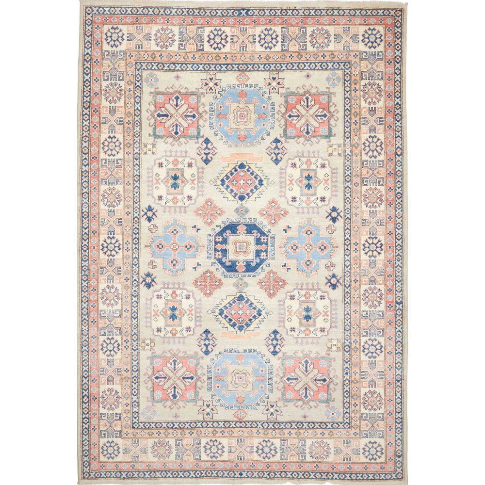 Tappeto Kazak Afghanistan bianco 203x294