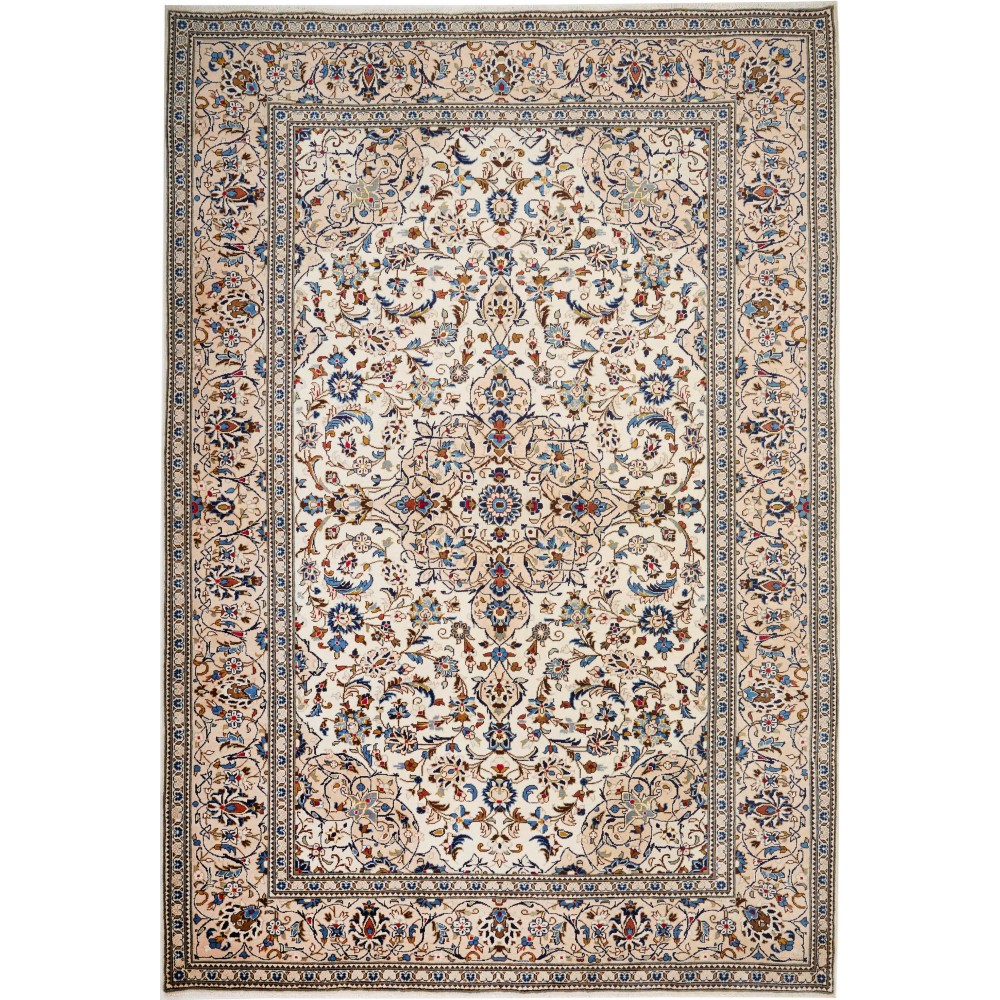 Tappeto Kashan Persia beige marrone 243x353 Tappeto Kashan Persia beige marrone 243x353