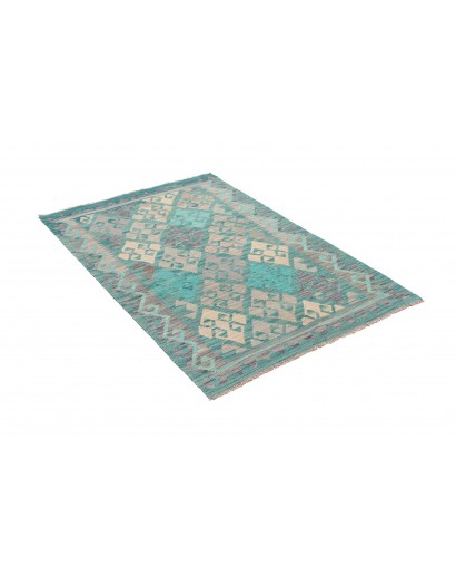 Tappeto Kilim Afghanistan azzurro beige 102x151