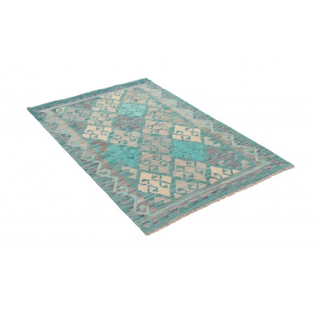 Tappeto Kilim Afghanistan azzurro beige 102x151
