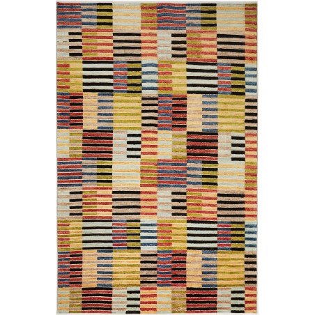 Tappeto Barjesta Pakistan marrone giallo 195x304