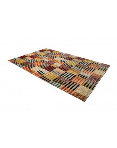 Tappeto Barjesta Pakistan marrone giallo 195x304
