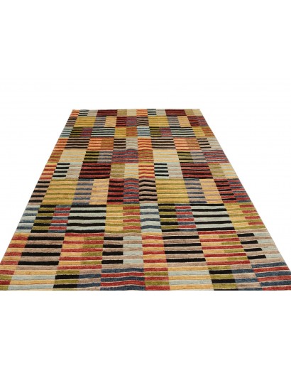 Tappeto Barjesta Pakistan marrone giallo 195x304