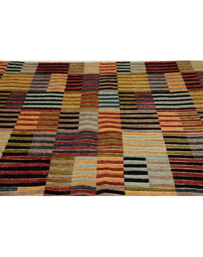 Tappeto Barjesta Pakistan marrone giallo 195x304