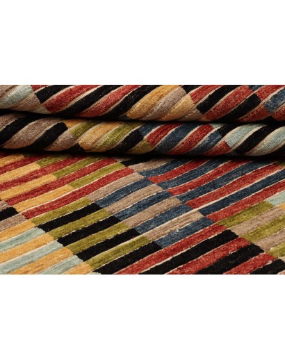 Tappeto Barjesta Pakistan marrone giallo 195x304