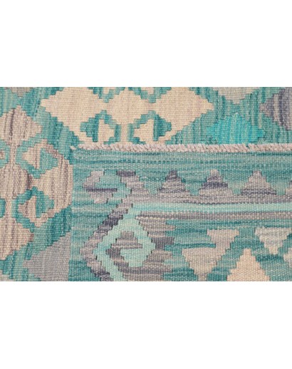 Tappeto Kilim Afghanistan azzurro beige 102x151