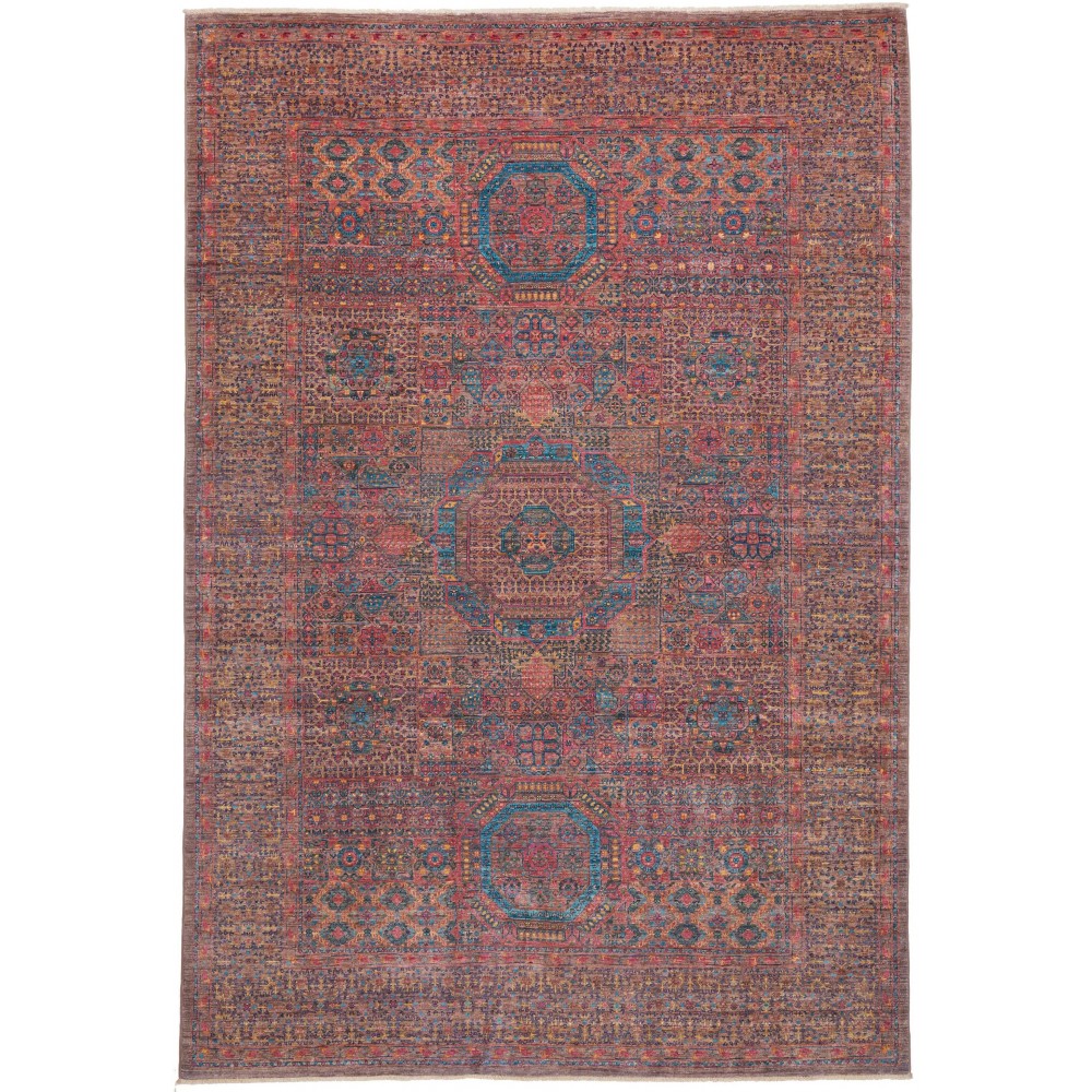 Tappeto Mamlouk Pakistan azzurro grigio 197x292