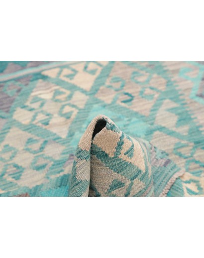 Tappeto Kilim Afghanistan azzurro beige 102x151