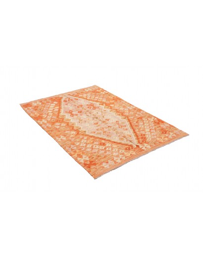 Tappeto Kilim Afghanistan marrone arancione 105x146