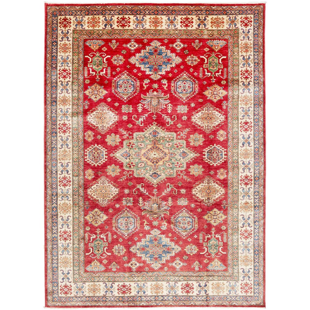 Tappeto Kazak Fine Pakistan marrone rosso 209x290
