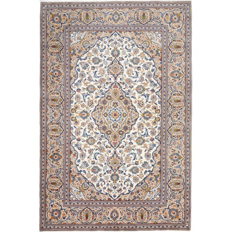 Tappeto Kashan Persia bianco marrone 200x300