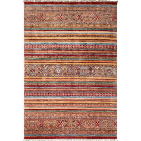 Tappeto Samarkand Pakistan rosso arancione 206x300