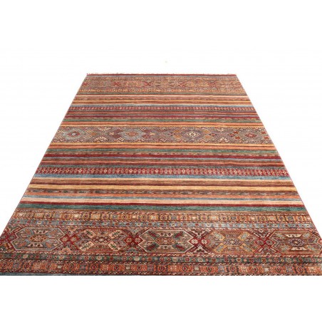 Tappeto Samarkand Pakistan rosso arancione 206x300