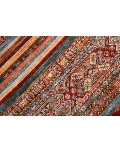 Tappeto Samarkand Pakistan rosso arancione 206x300