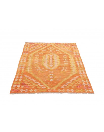 Tappeto Kilim Afghanistan marrone arancione 105x149