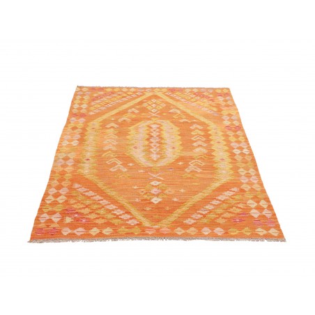 Tappeto Kilim Afghanistan marrone arancione 105x149
