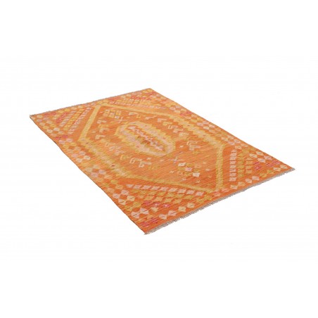 Tappeto Kilim Afghanistan marrone arancione 105x149