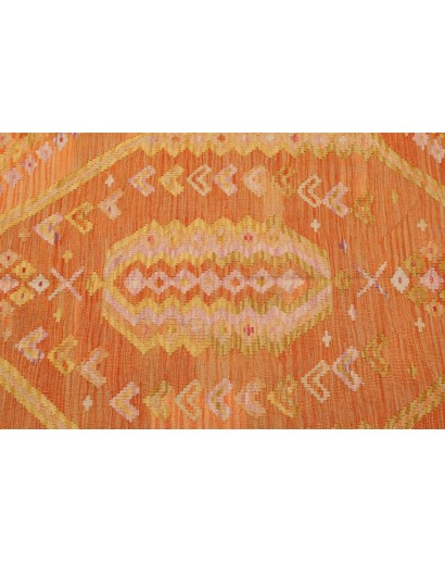 Tappeto Kilim Afghanistan marrone arancione 105x149