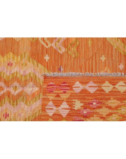 Tappeto Kilim Afghanistan marrone arancione 105x149