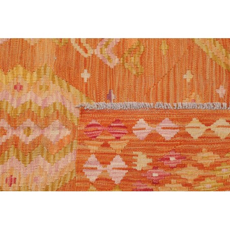 Tappeto Kilim Afghanistan marrone arancione 105x149