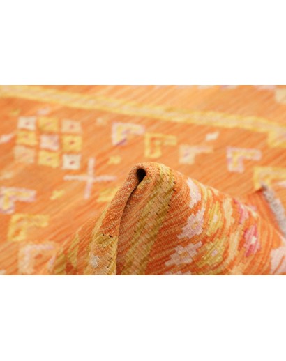 Tappeto Kilim Afghanistan marrone arancione 105x149