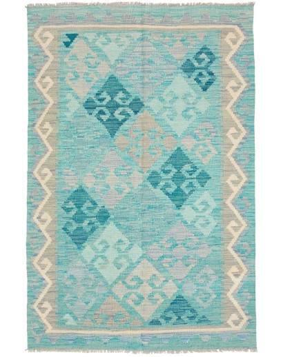 Tappeto Kilim Afghanistan azzurro 96x152
