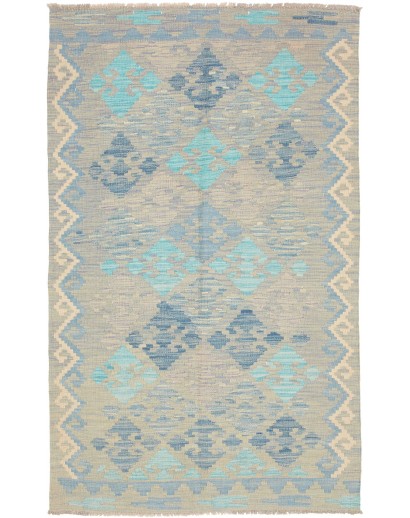 Tappeto Kilim Afghanistan beige grigio 99x160