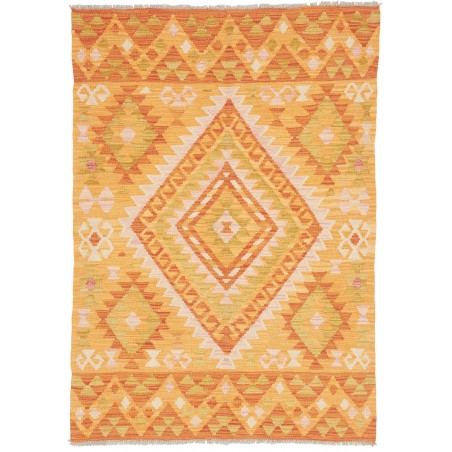 Tappeto Kilim Afghanistan marrone giallo 101x143