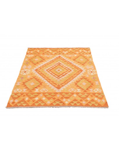 Tappeto Kilim Afghanistan marrone giallo 101x143