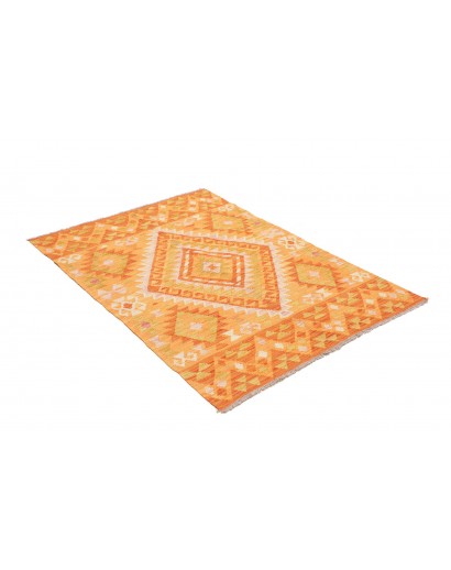 Tappeto Kilim Afghanistan marrone giallo 101x143