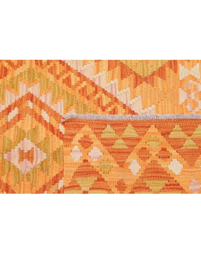 Tappeto Kilim Afghanistan marrone giallo 101x143