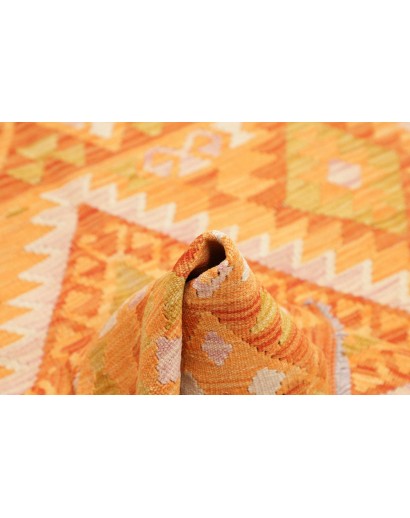 Tappeto Kilim Afghanistan marrone giallo 101x143