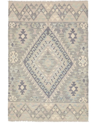 Tappeto Kilim Afghanistan beige azzurro 101x150