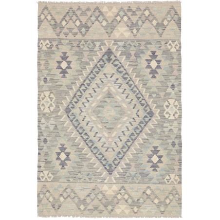 Tappeto Kilim Afghanistan beige azzurro 101x150