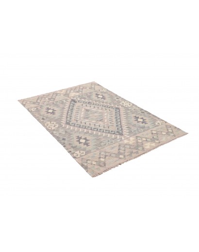 Tappeto Kilim Afghanistan beige azzurro 101x150