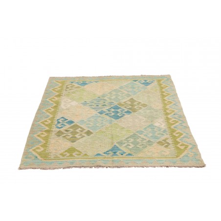 Tappeto Kilim Afghanistan marrone blu 109x144