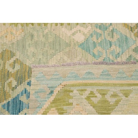Tappeto Kilim Afghanistan marrone blu 109x144