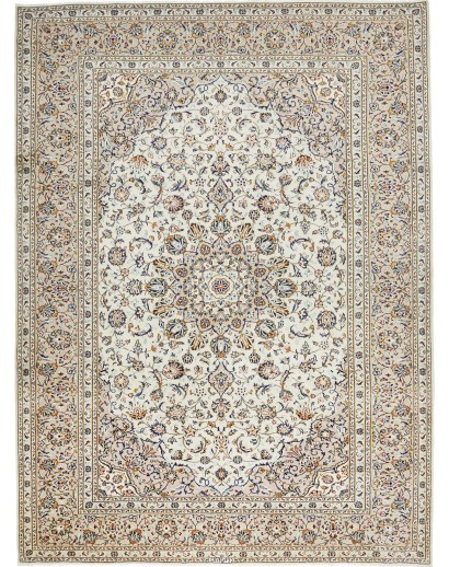 Tappeto Kashan Persia bianco grigio 252x340