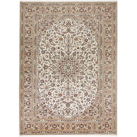 Tappeto Kashan Persia bianco marrone 246x335