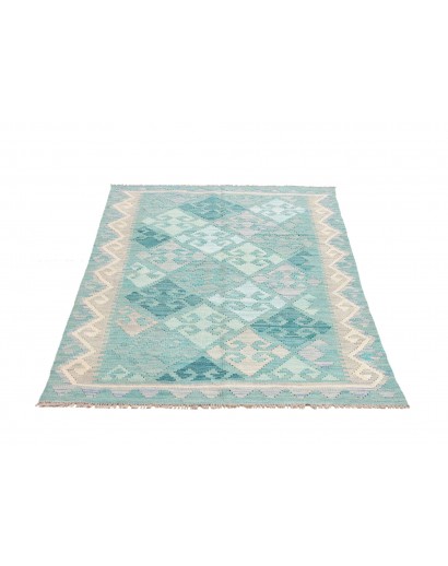 Tappeto Kilim Afghanistan beige blu 99x152