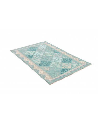 Tappeto Kilim Afghanistan beige blu 99x152