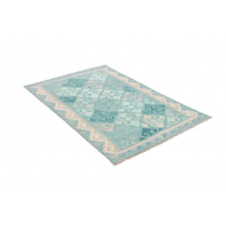 Tappeto Kilim Afghanistan beige blu 99x152