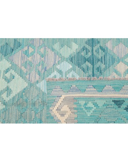 Tappeto Kilim Afghanistan beige blu 99x152