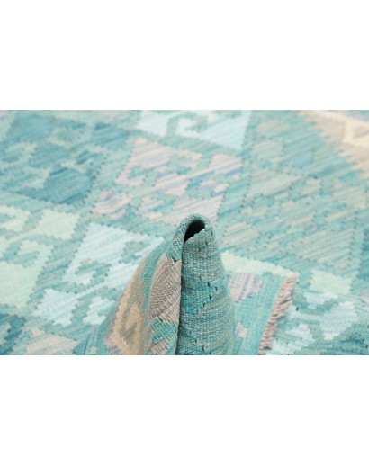 Tappeto Kilim Afghanistan beige blu 99x152